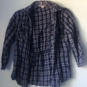 Stretchy blue flannel