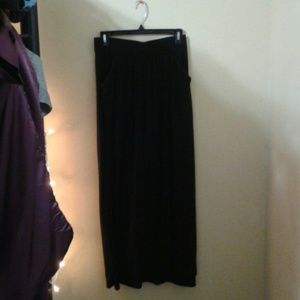 Long Black Maxi Skirt, not hemmed