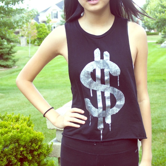 💛️FLASH SALE💛Black $ Sign Tank