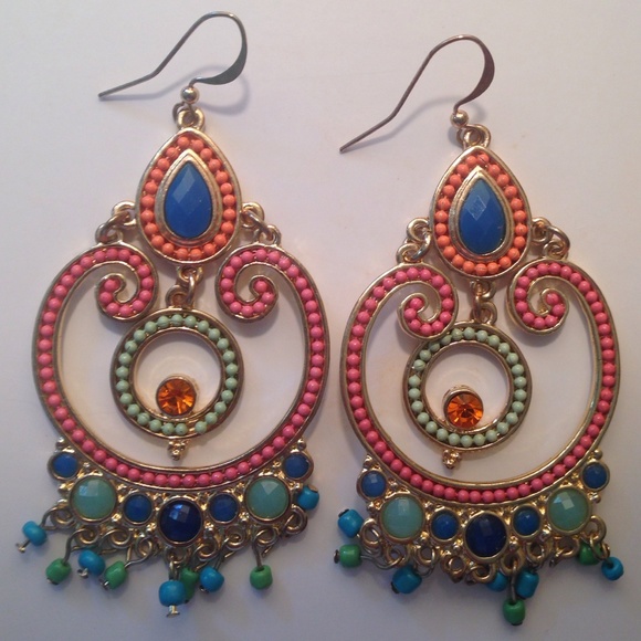 Beaded drop earrings
