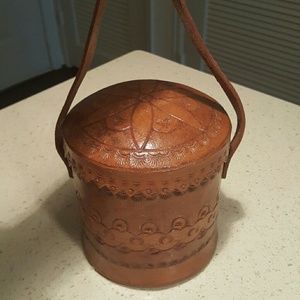 Vintage Leather Bucket Bag