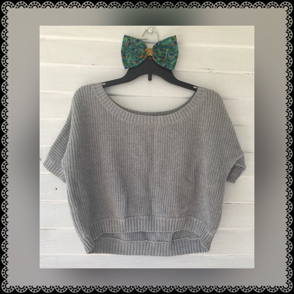 High low knitted sweatshirt