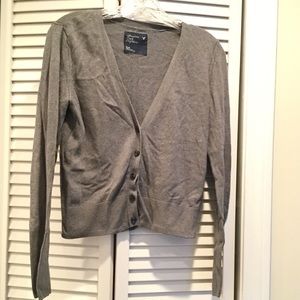American Eagle gray button up cardigan (size M)