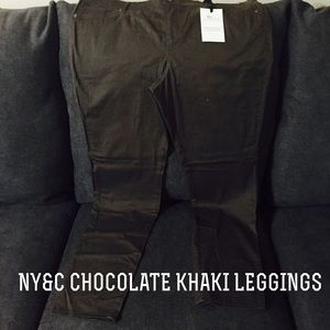 NY&C Chocolate Khaki Leggings
