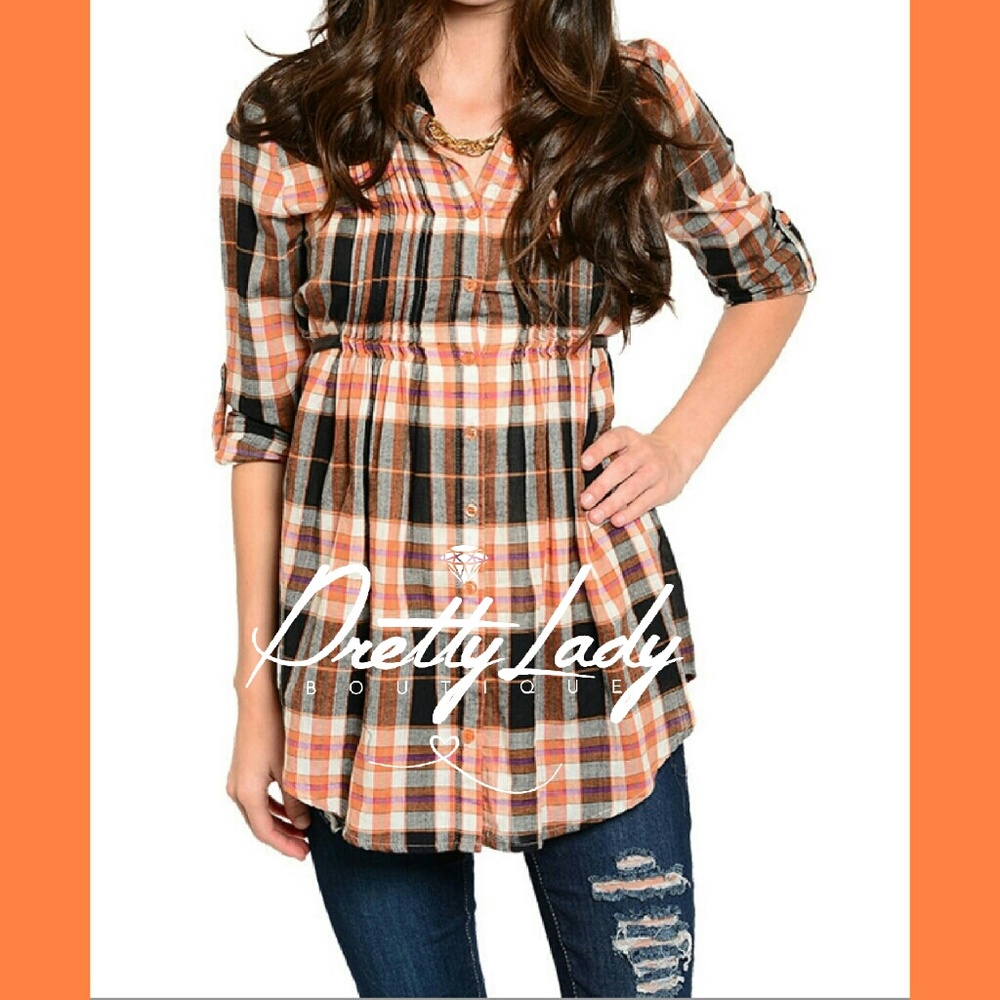 Orange and Black tunic
