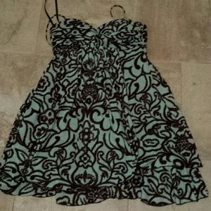 Brown and Baby Blue dress