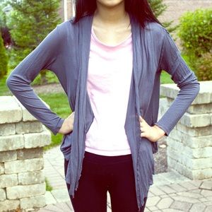 Gray Batwing Cardigan