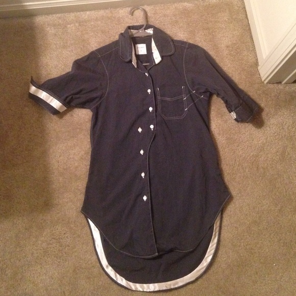 Billy Reid navy blue Boyfriend styles oxford
