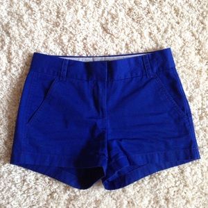 J. Crew Blue 3 inch chino shorts