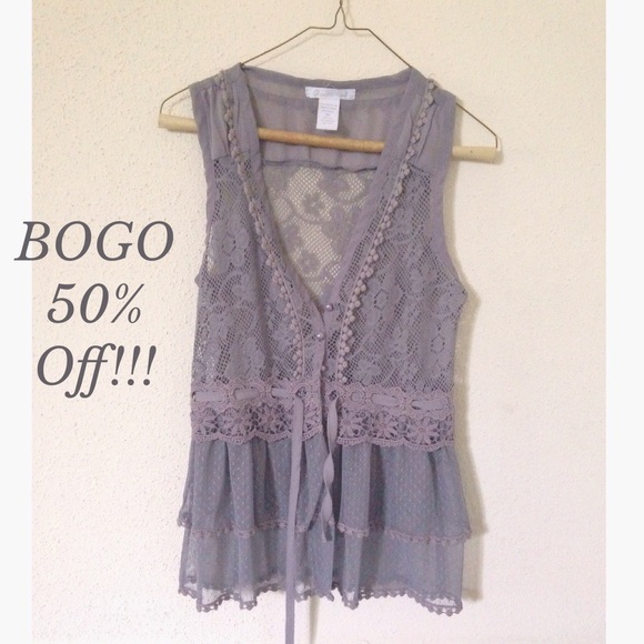 🔴SOLD🔴Crochet lace hippie boho vest