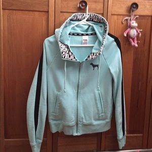 PINK funnel neck zip up