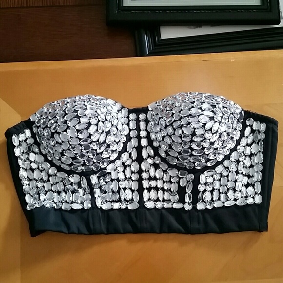 Rhinestone bra