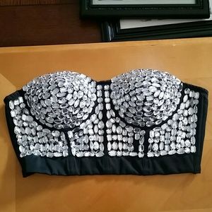 Rhinestone bra