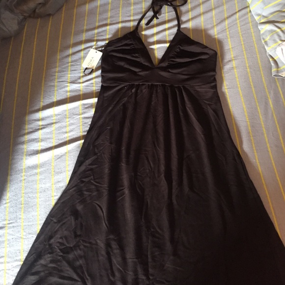 Brown Halter Dress