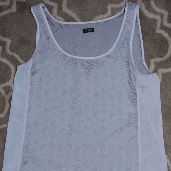 J Crew Gray Silk Top
