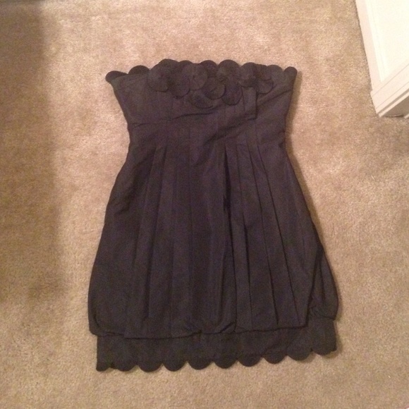 BCBG black unique cocktail dress