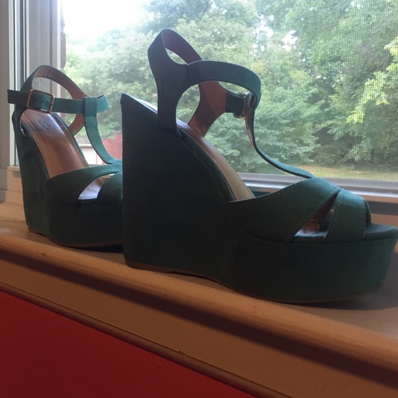 Turquoise Charlotte Russe wedges