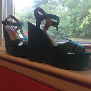 Turquoise Charlotte Russe wedges