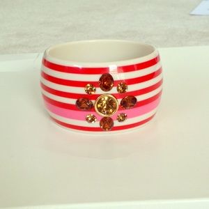 Juicy Couture Red Striped Bangle