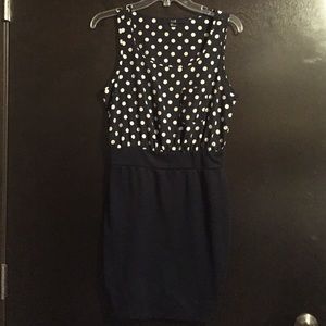 Forever 21 Navy Polka Dot dress