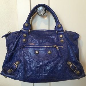 Bal Motorcycle Work Giant Gold Hardware Blue