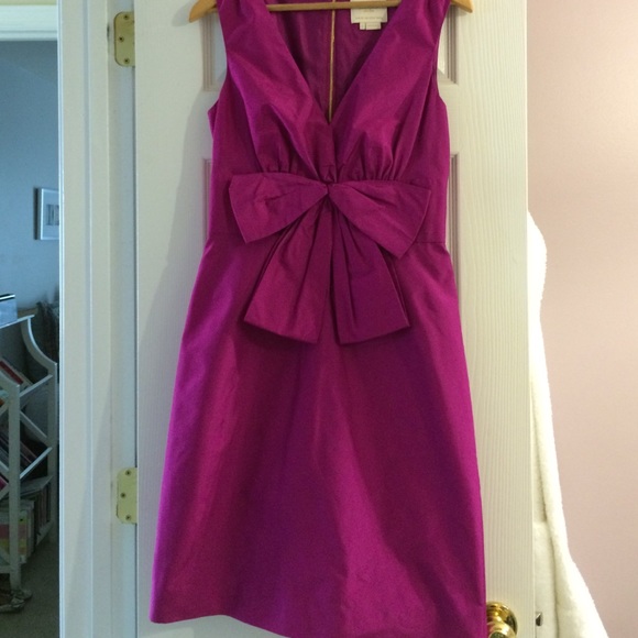 Kate Spade fuchsia bow dress size 6