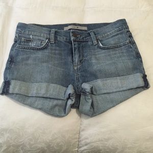Jean shorts.