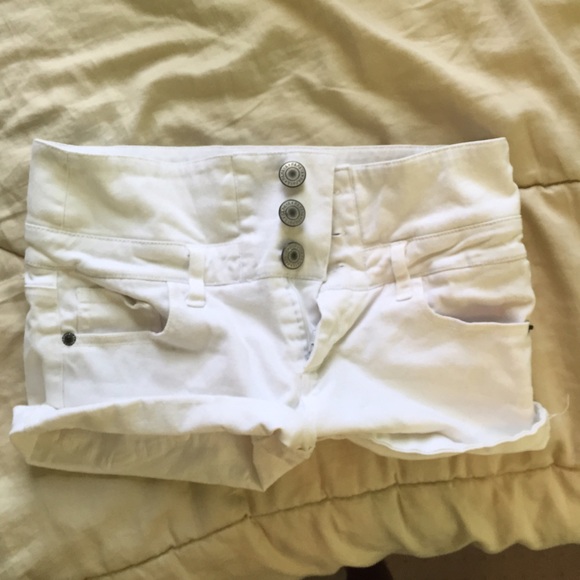 White Mid-Rise Shorts!