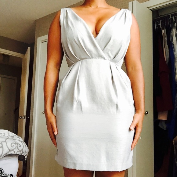 Silver Low Plunge Dress - Picture 2 of 2