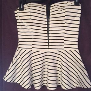 Striped Peplum Shirt