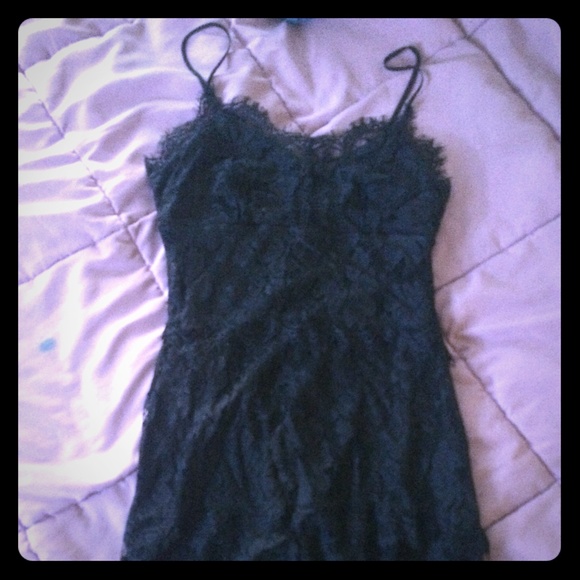 Black lace new topshop mini dress