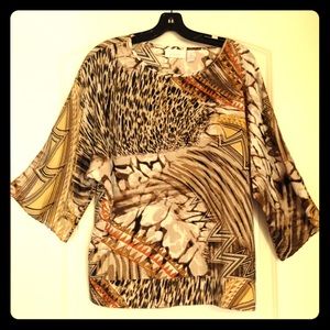 Chico's Multi-Animal Print Top. NWOT