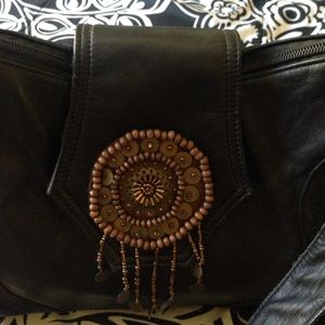black boho purse