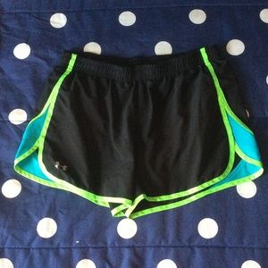 Under Armour semi-fitted running shorts.