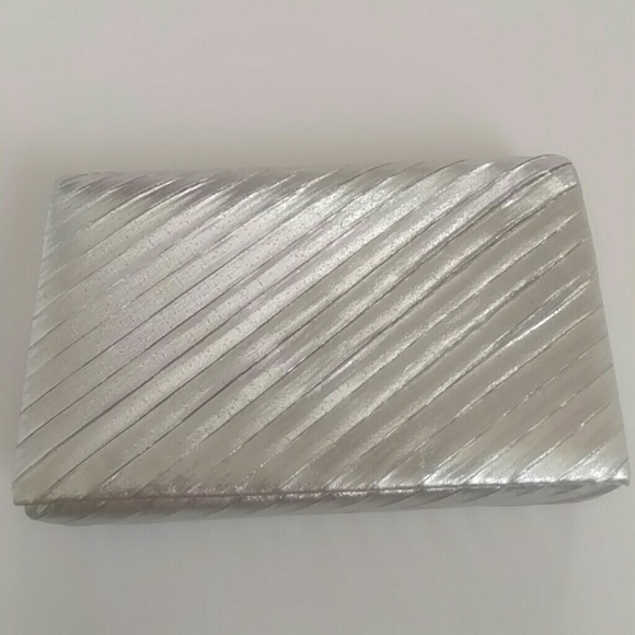Silver La Regale Evening Clutch