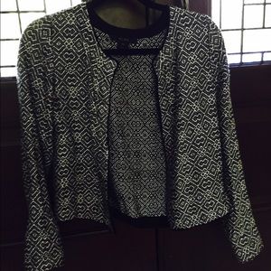 Black and white Nordstrom BP fitted jacket