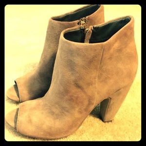 Open toe booties