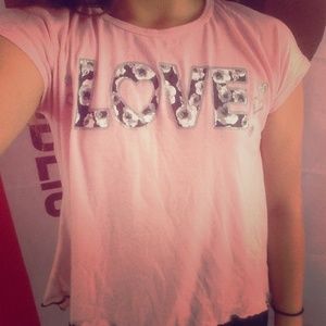 Love high low pink floral blouse