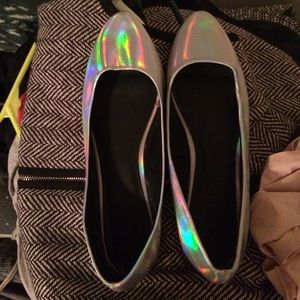 Holographic silver F21 flats