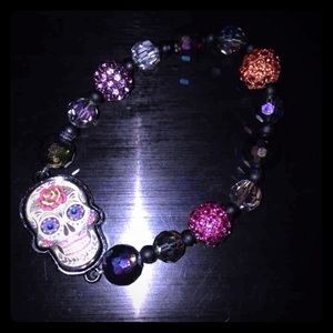 Cute beaded skull bracelet