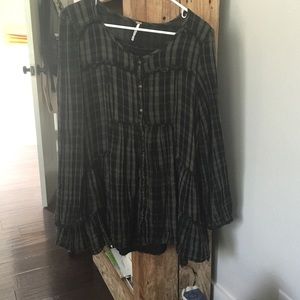 Plaid Free People Tunic