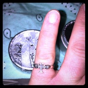 Vintage Cross ring size 5! Real silver stamped 925