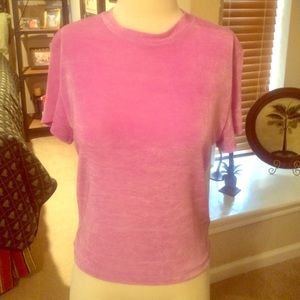 NWOT Lavender acetate spandex top