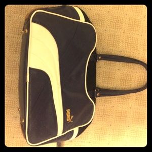 Puma Bag / Navy Blue with Gold Trimming