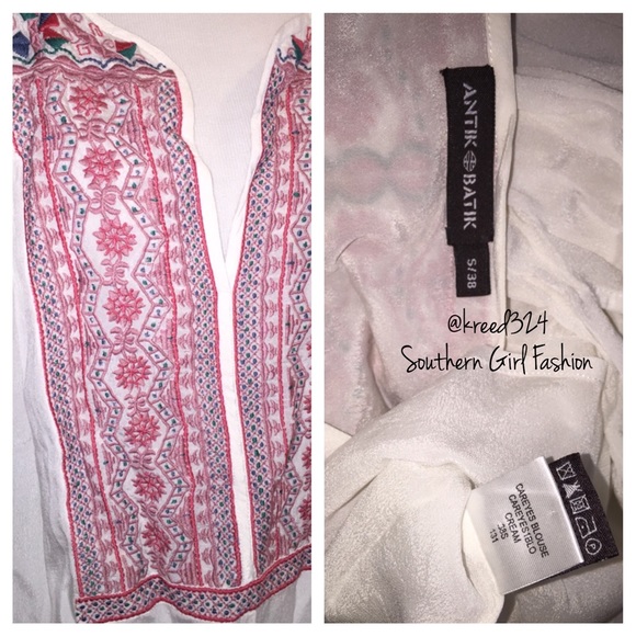 ANTIK BATIK Paris Tunic Careyes Embroidered Blouse - Picture 3 of 4
