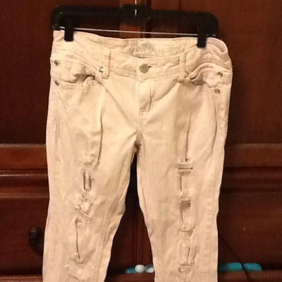 Pink fringed pants. Never worn