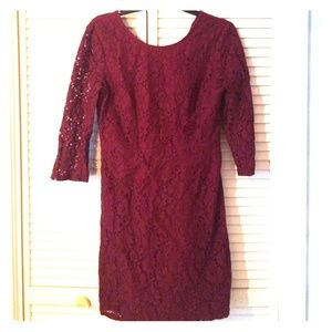 Merona (target) maroon lace dress