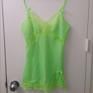Agent provocateur luna slip in neon green.