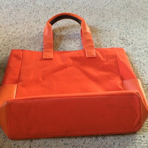 Orange Lancôme bag