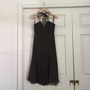 BCBGMaxAzria Silk Halter Dress